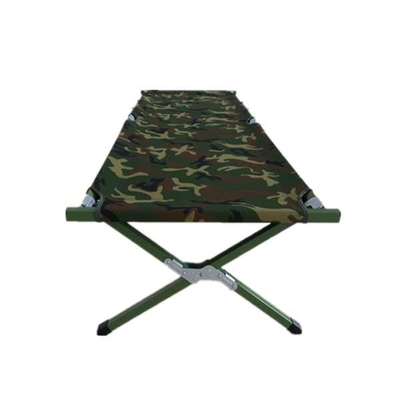 Engranaje al aire libre táctico del verde caqui que dobla el tubo de aluminio de la cama militar de la choza