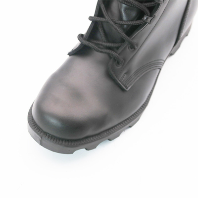 Suela de goma para hombre de cuero auténtica de la bota negra de las botas tácticas del combate 6&quot; 8&quot; altura