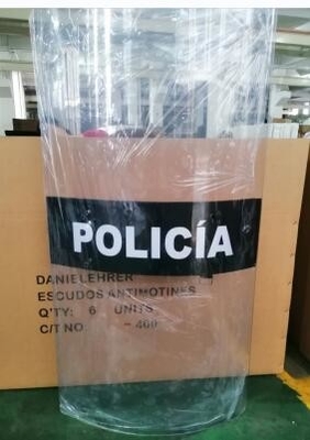 Altura anti del equipo el 120cm de la policía antidisturbios del escudo del policarbonato