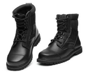 Peso ligero táctico de acero de las botas de la policía de Toe And Shank Cap Boots