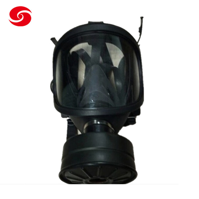 Policía química de goma natural del ejército de la máscara de la defensa de gas de la cara llena