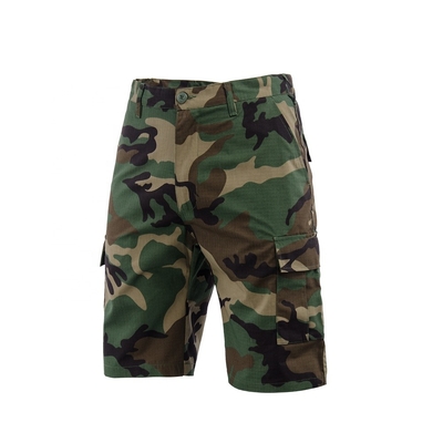 calidad  Woven Military Men Tactical Short Pants OEM Waterproof Woodland Camo fábrica