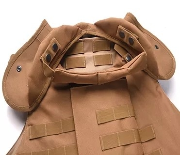 Vestido antibalas táctico militar con botón ajustable 9mm/.44 Balas con almohadilla de trauma suave