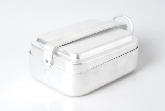 Lío de aluminio libre al aire libre táctico 2pcs Tin With Cover del engranaje BPA de la categoría alimenticia