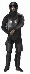 Seguridad completa de Armor Anti Riot Suit Black del cuerpo de la policía para la fuerza especial