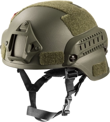 Protección auditiva balística táctica del casco de MICH Airsoft del ABS negro de la seguridad