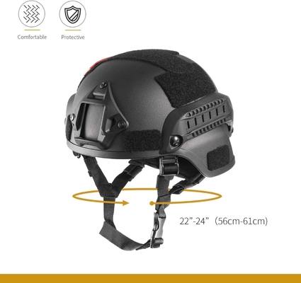 Casco balístico resistente a prueba de balas con resistencia de impacto y color negro