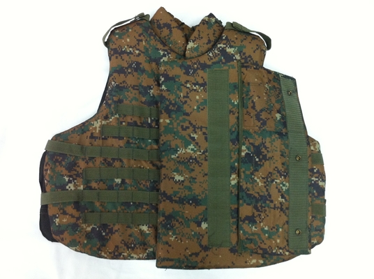 Chaleco balístico militar de nylon ajustable con cierre de botón rápido