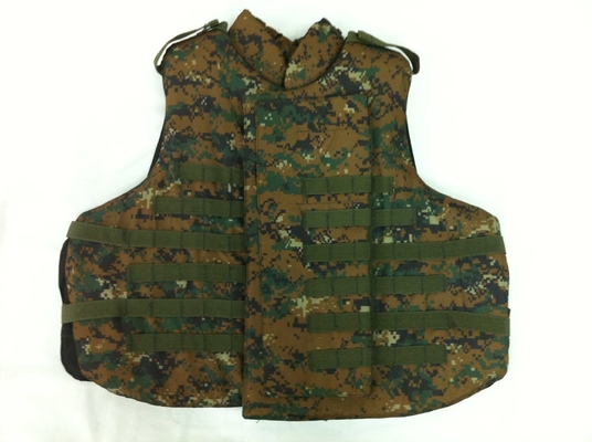 Chaleco balístico militar de nylon ajustable con cierre de botón rápido