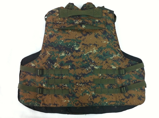 Chaleco balístico militar de nylon ajustable con cierre de botón rápido