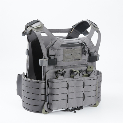 Comfort chaleco táctico militar a prueba de balas con placas balísticas integradas y cierre de botón rápido