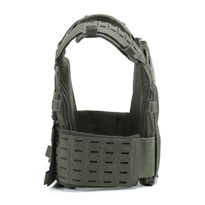 Vestido de combate táctico de nylon ajustable en negro Respirabilidad incluye placas balísticas