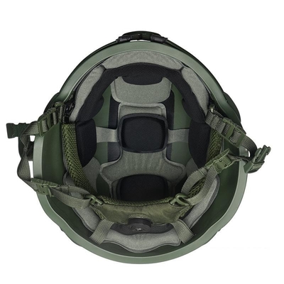 Casco balístico táctico negro con resistencia al impacto Protección balística / características impermeables