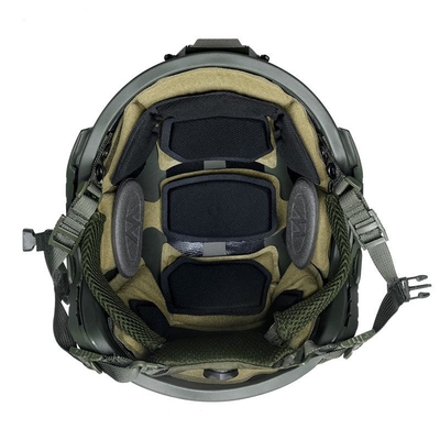 Fuerza Fibras de aramida Casco de combate balístico A prueba de balas Anti fragmentación Color personalizable