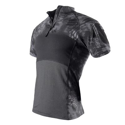 Camisetas de rana Manga corta Deportes al aire libre Acampada Camiseta táctica Manga corta con bolsillos en el brazo