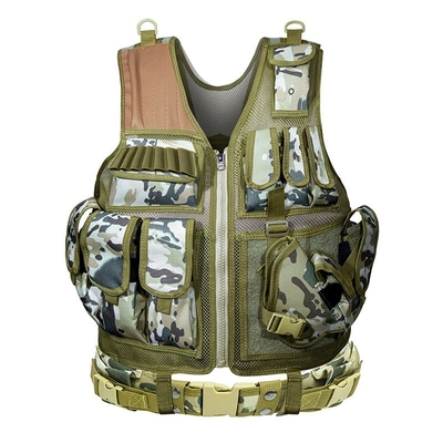 Sistema de chaleco táctico de nylon Molle 2.5kg Cinturones de hombro extraíbles Cinturones de cintura ajustables