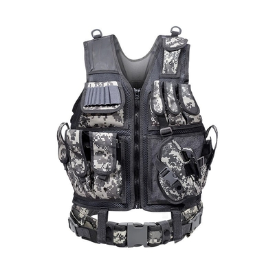 Sistema de chaleco táctico de nylon Molle 2.5kg Cinturones de hombro extraíbles Cinturones de cintura ajustables