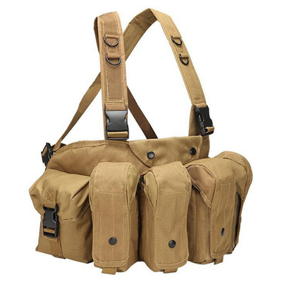 Equipo de engranaje desmontable Suministros de seguridad Sistema táctico MOLLE chaleco táctico con hebilla de liberación rápida