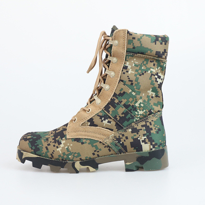 Botas tácticas de combate diseño de camuflaje impermeable sin tela de tela superior