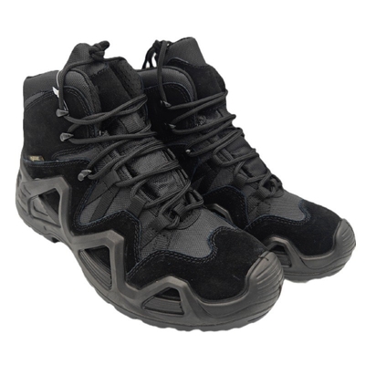 Botas tácticas de combate con absorción de choques De cuero duradero Talón plano Anillo alto