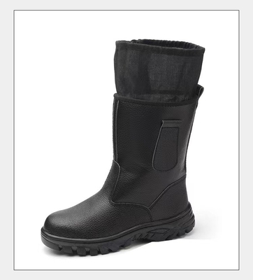 Anti-aplastamiento Anti-aplastamiento Caluroso Negro Botas de protección laboral de tapa alta Soldadura zapatos de trabajo cerrados