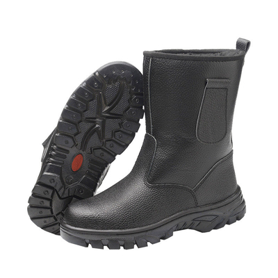 Anti-aplastamiento Anti-aplastamiento Caluroso Negro Botas de protección laboral de tapa alta Soldadura zapatos de trabajo cerrados
