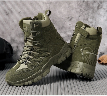 Botas tácticas de alta altura para hombres de alpinismo Botas de caza de entrenamiento Botas de alta altura para hombres