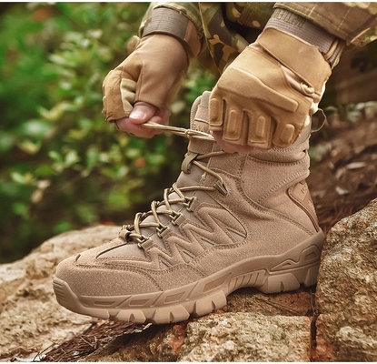 Botas tácticas de alta altura para hombres de alpinismo Botas de caza de entrenamiento Botas de alta altura para hombres