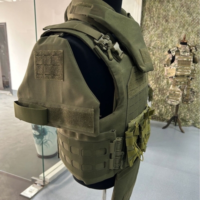Chaleco táctico de combate con sistema Molle y cinturones ajustables