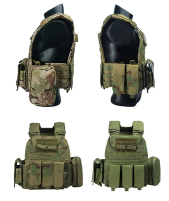 Chaleco táctico de combate con sistema Molle y cinturones ajustables
