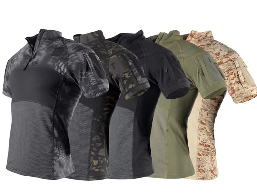 Uniforme táctico de manga corta traje táctico camuflaje ropa de deportes de verano de secado rápido al aire libre