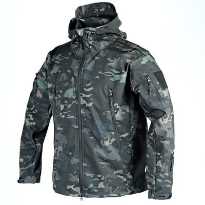Chaqueta de pelo duro para exteriores de pelo táctico, otoño e invierno, más chaqueta de caballo a prueba de viento, impermeable.