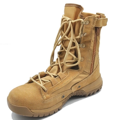 Zapatos altos Ligero Desierto Inodoro Deportivo De goma Zapatos de Combate De Cuero Negro Botas Tácticas Para Hombres