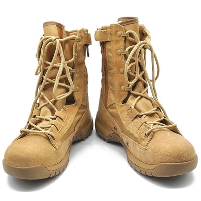 Zapatos altos Ligero Desierto Inodoro Deportivo De goma Zapatos de Combate De Cuero Negro Botas Tácticas Para Hombres