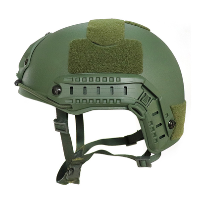 Casco FAST NIJ IIIA Balístico Kevlar táctico balístico de gran tamaño de corte alto Casco verde del ejército