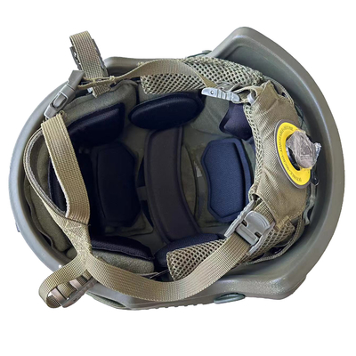 Casco FAST NIJ IIIA Balístico Kevlar táctico balístico de gran tamaño de corte alto Casco verde del ejército