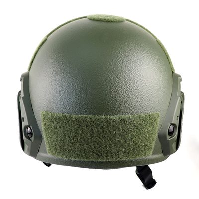 Casco FAST NIJ IIIA Balístico Kevlar táctico balístico de gran tamaño de corte alto Casco verde del ejército