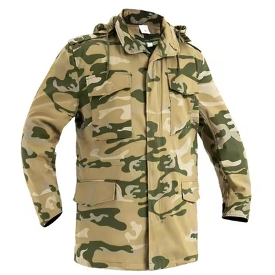 T65/C35 Hombres de tejido sólido Militares chaquetas y pantalones tácticos de manga larga con cuero partido