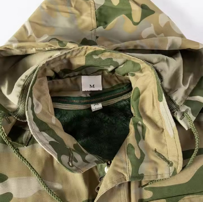 T65/C35 Hombres de tejido sólido Militares chaquetas y pantalones tácticos de manga larga con cuero partido