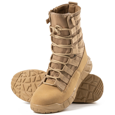 Botas tácticas de combate profesionales para fuerzas del orden público y militares hechas de revestimiento de cuero de algodón