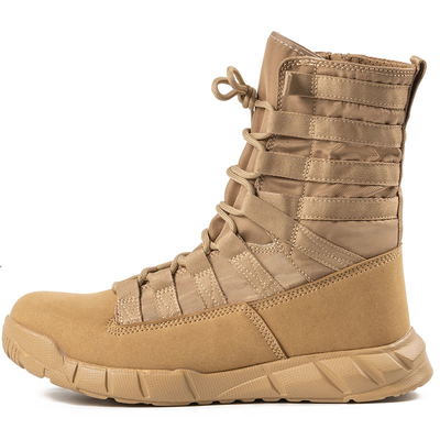 Botas tácticas de combate profesionales para fuerzas del orden público y militares hechas de revestimiento de cuero de algodón