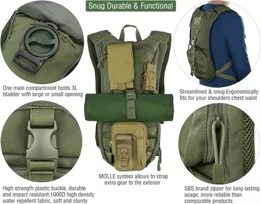 Kit táctico de primeros auxilios reflejantes resistentes al agua con correas ajustables