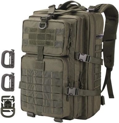 Montañismo senderismo bolso táctico gimnasio deportivo interior cierre de bolsillo 600D poliéster de viaje de almacenamiento mochila táctica