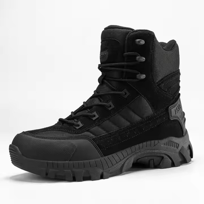 Botas de piel transpirables para hombres de estilo camuflaje de seguridad para entrenamiento de combate y deportes al aire libre