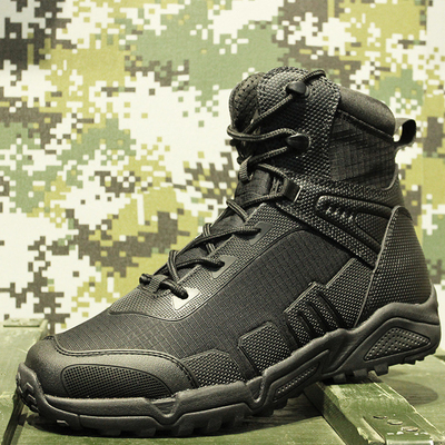 Botas militares y botas tácticas para hombres, CoolMax Combate táctico de cuero duradero Utilidad de trabajo de excursión al aire libre Asalto Boo