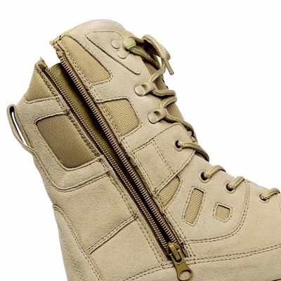 Botas de caza de color bronceado de seguridad de pie de acero para hombres, de cuero, cómodas, impermeables y antideslizantes