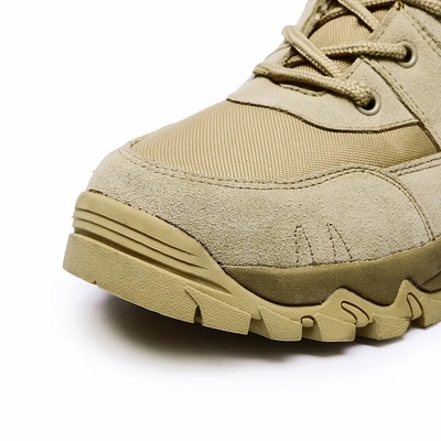 Botas de caza de color bronceado de seguridad de pie de acero para hombres, de cuero, cómodas, impermeables y antideslizantes