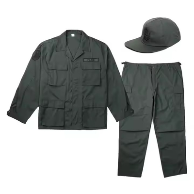 Logotipo personalizado BDU Traje de combate sólido Verde profundo Uniforme táctico