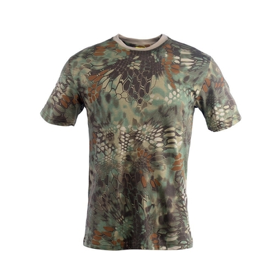 China Xinxin fabricante camuflaje cuello redondo algodón puro manga corta camiseta de entrenamiento táctico