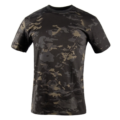 China Xinxin fabricante camuflaje cuello redondo algodón puro manga corta camiseta de entrenamiento táctico